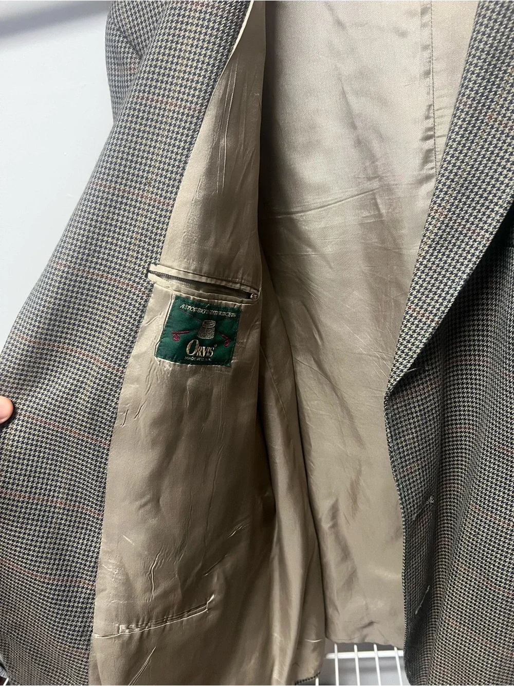 Orvis Men’s 48 Long (US) Houndstooth Blazer